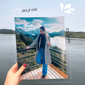 Tradicional 20x25 papel fotográfico 20x25 frente personalizada, verso tradicional   