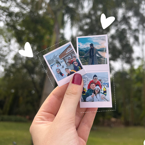 Trio de fotos para celular papel fotográfico 9x4,5 frente personalizada, verso tradicional   acompanha foto unitária tamanho 4,5x4,5